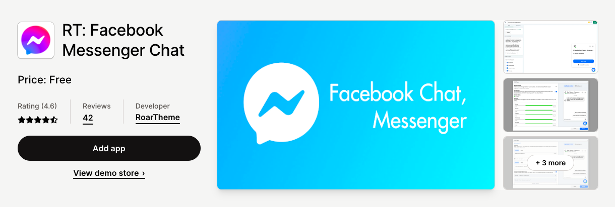 RT Facebook messenger chat free shopify apps - Verz Design
