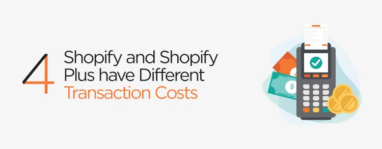 Shopify and Shopify Plus have different transaction costs