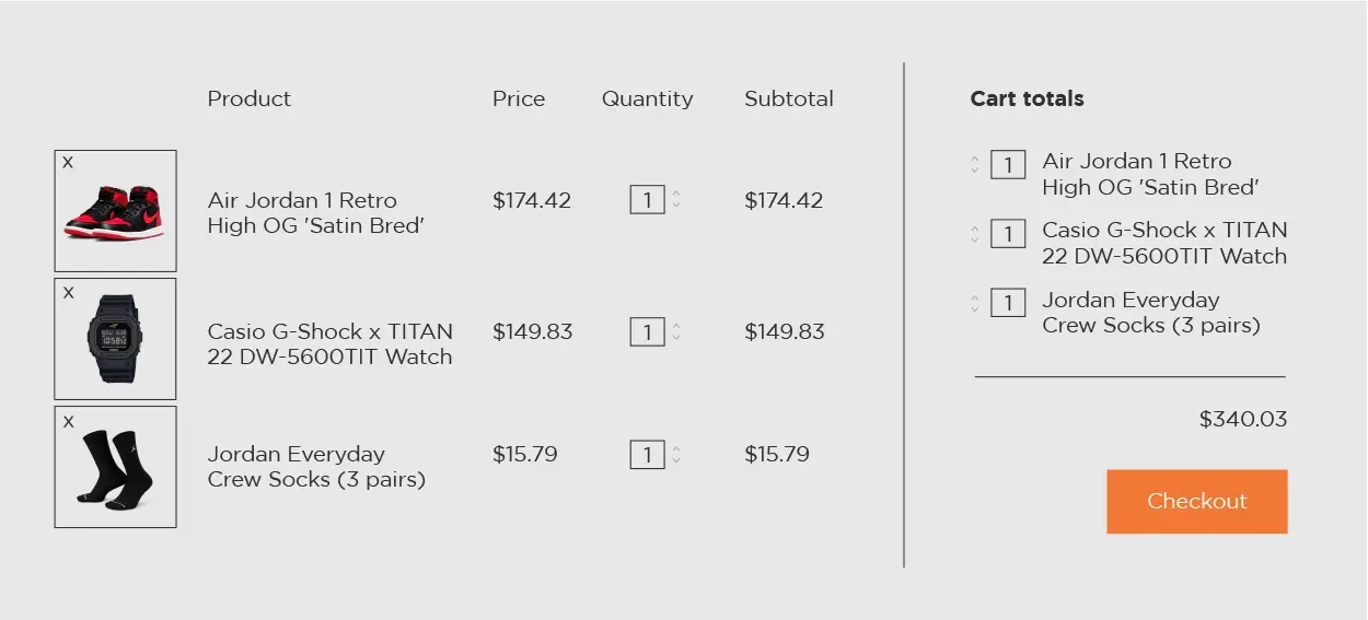 Design eCommerce checkout