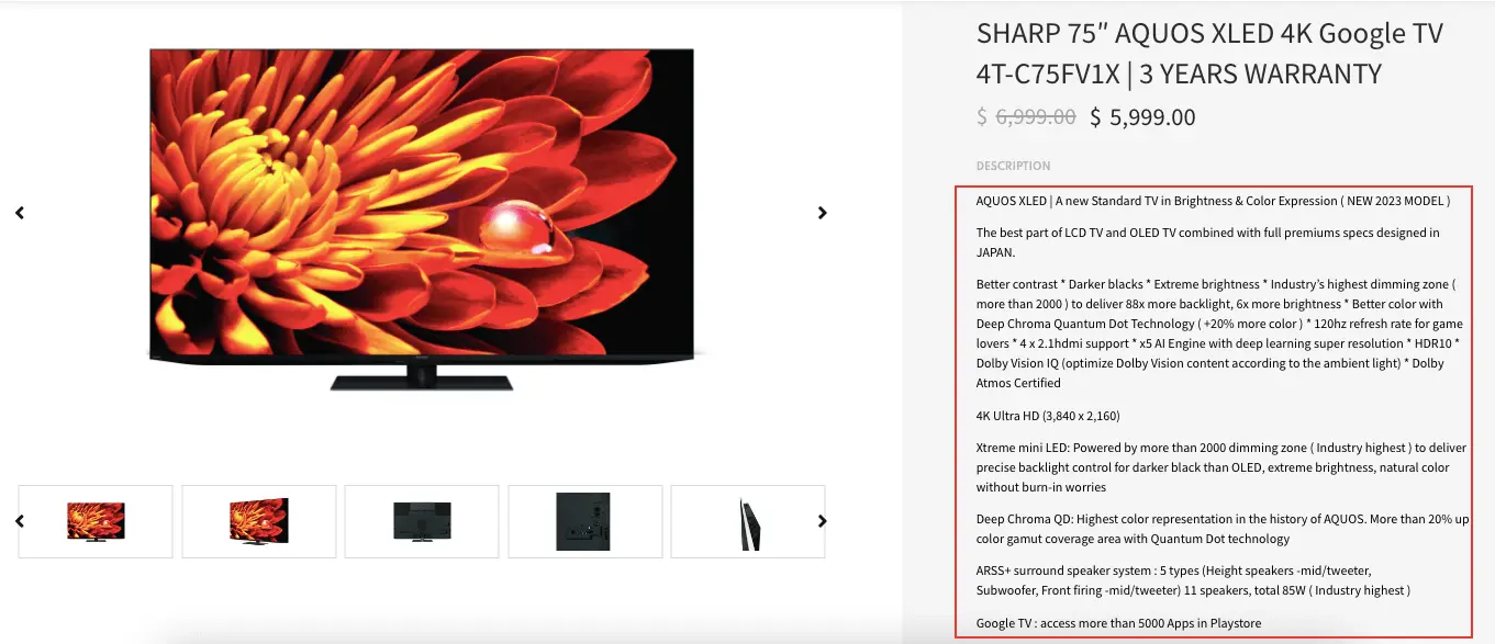 Give detailed product information