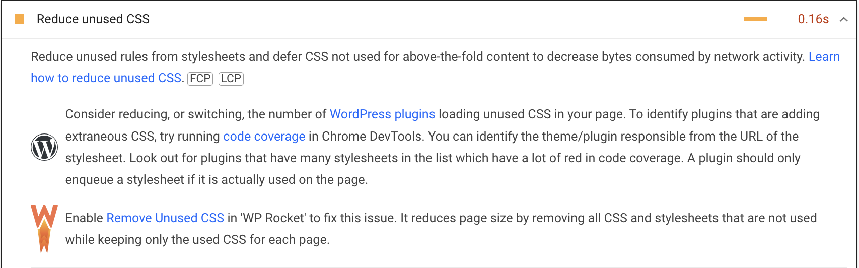 Reduce unused CSS
