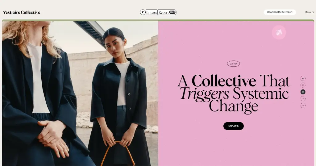 Vestiaire Collective web design concept