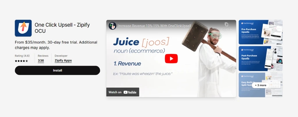One Click Upsell ‑ Zipify OCU app