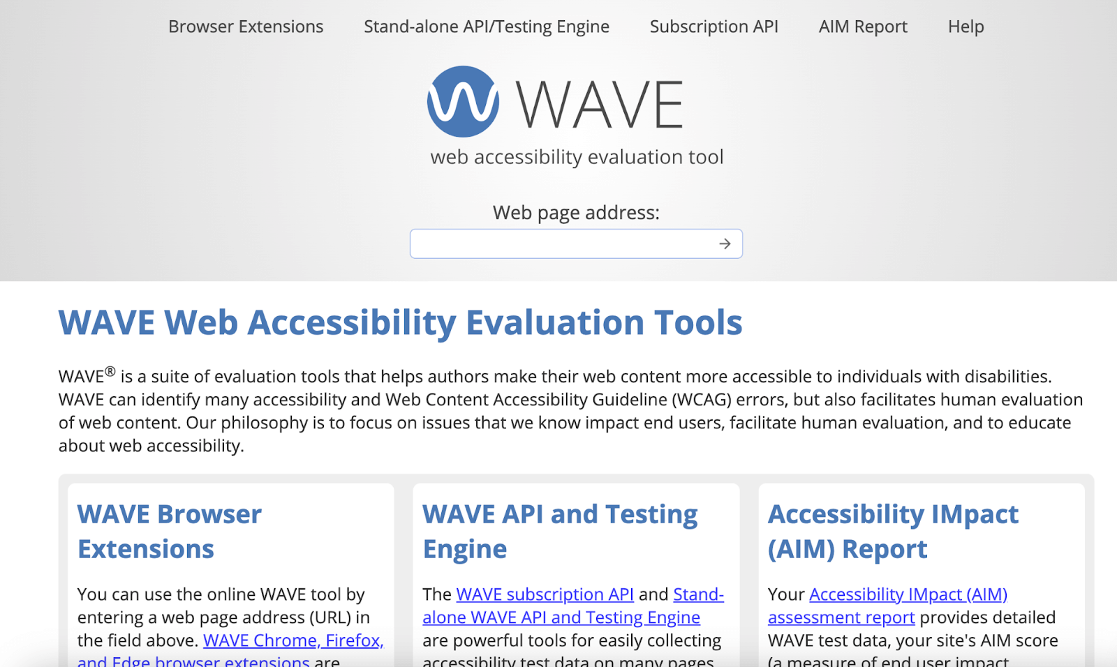 WAVE web accessibility evaluation tool
