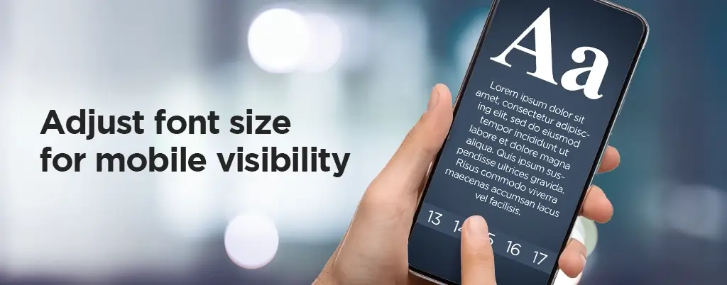 Adjust font size for mobile visibility