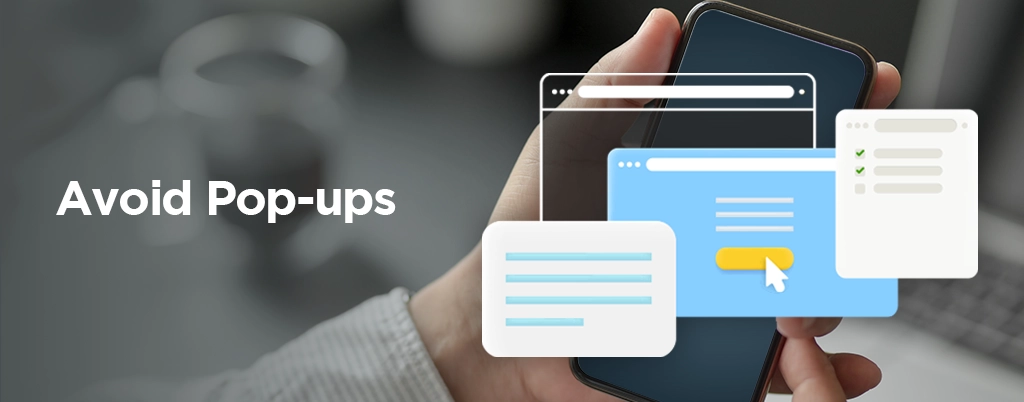 Avoid pop-ups