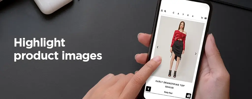 Highlight product images for mobile Shopify Store