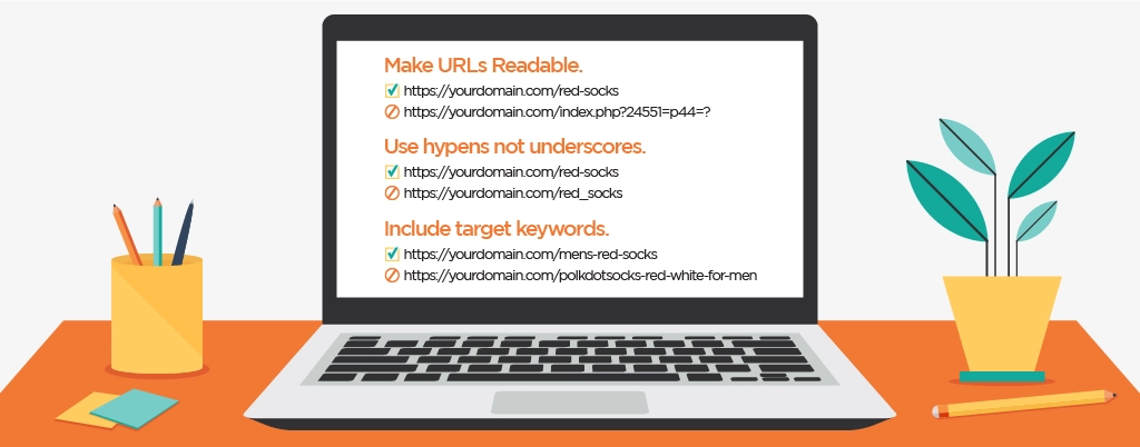 Add keywords into the URL or Slug