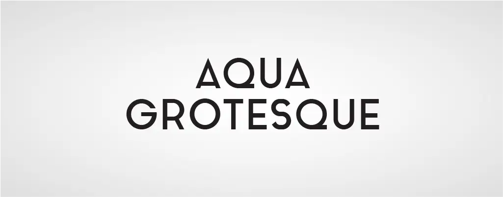 Aqua Grotesque sans serif font
