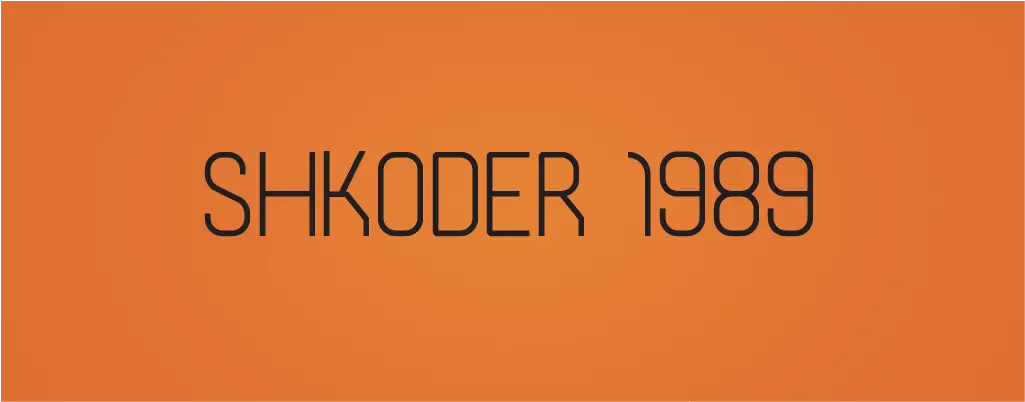 Shkoder 1989 sans serif font