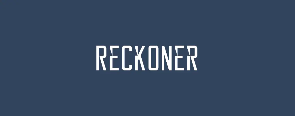 Reckoner sans serif font