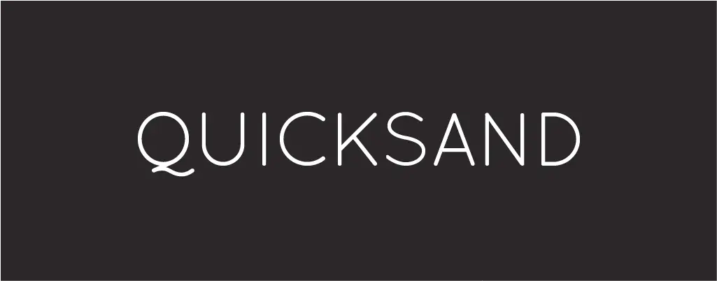 Quicksand sans serif font
