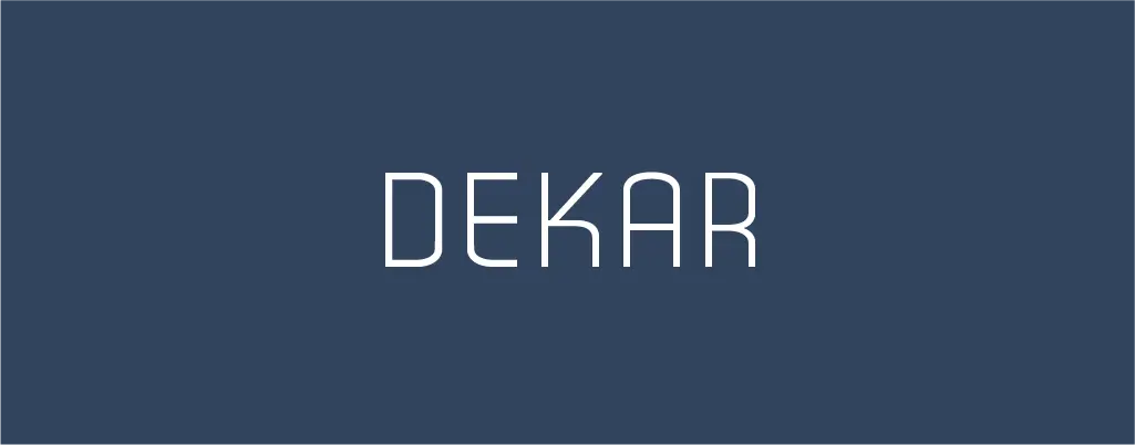 Dekar sans serif font
