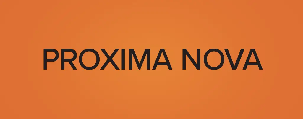 Proxima Nova sans serif font