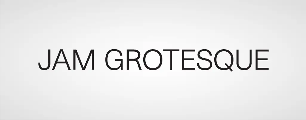 Jam Grotesque sans serif font