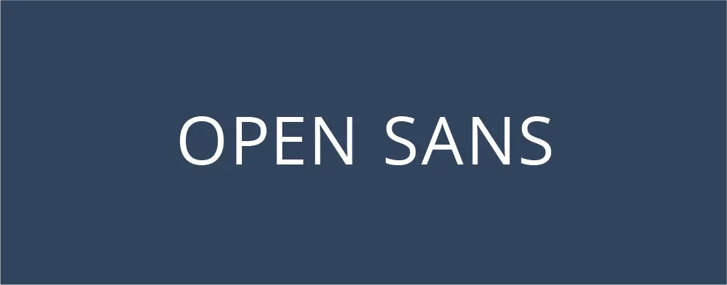 Open Sans sans serif font