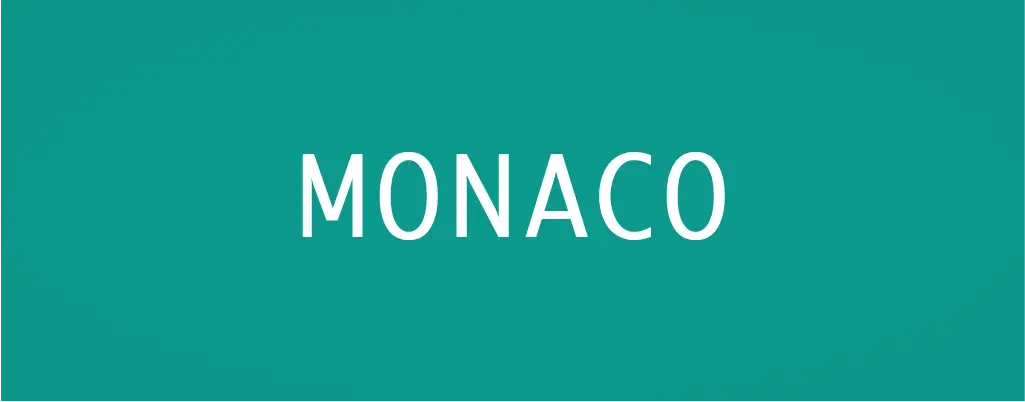Monaco sans serif font