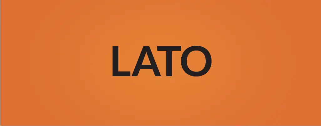 Lato sans serif font