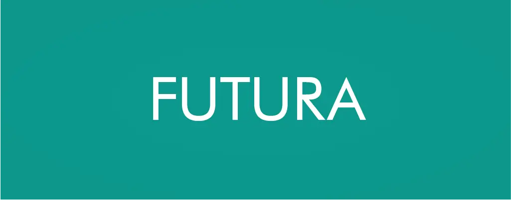 Futura sans serif font