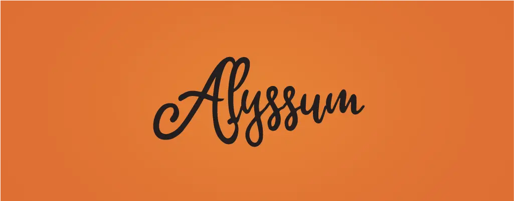 Alyssum sans serif font