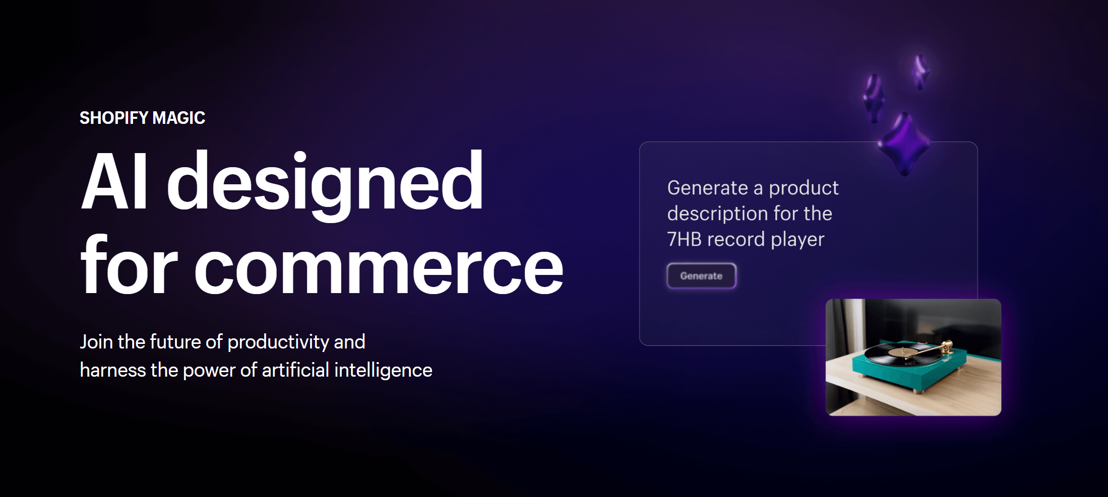 Shopify Magic AI designed for eCommerce