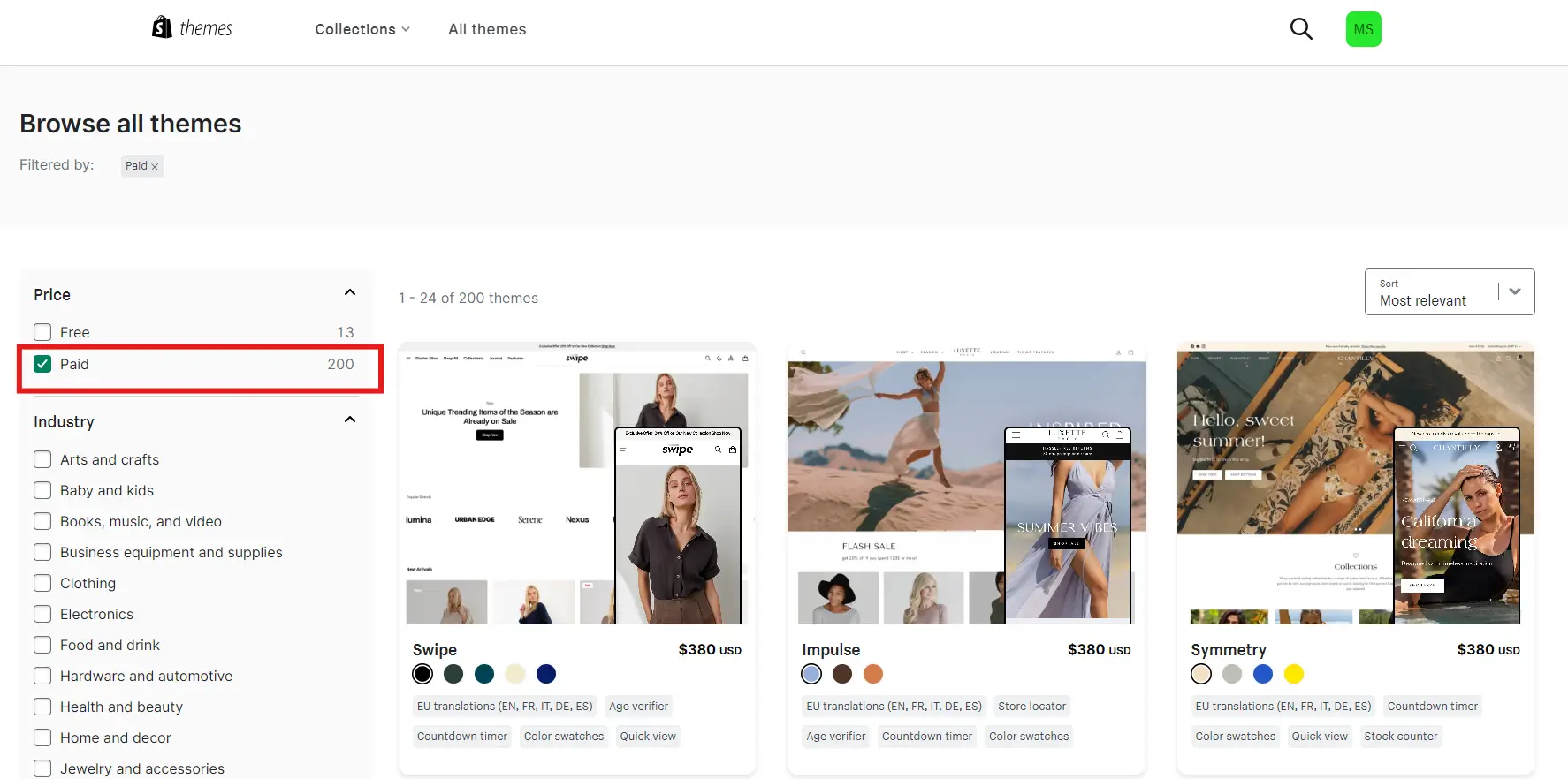 Shopify Premium Themes