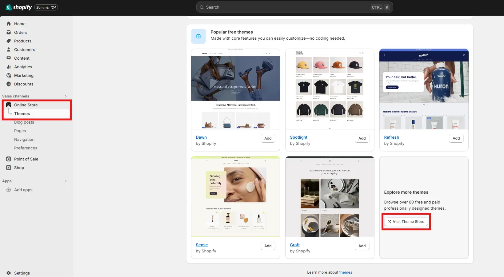 Shopify Theme Store
