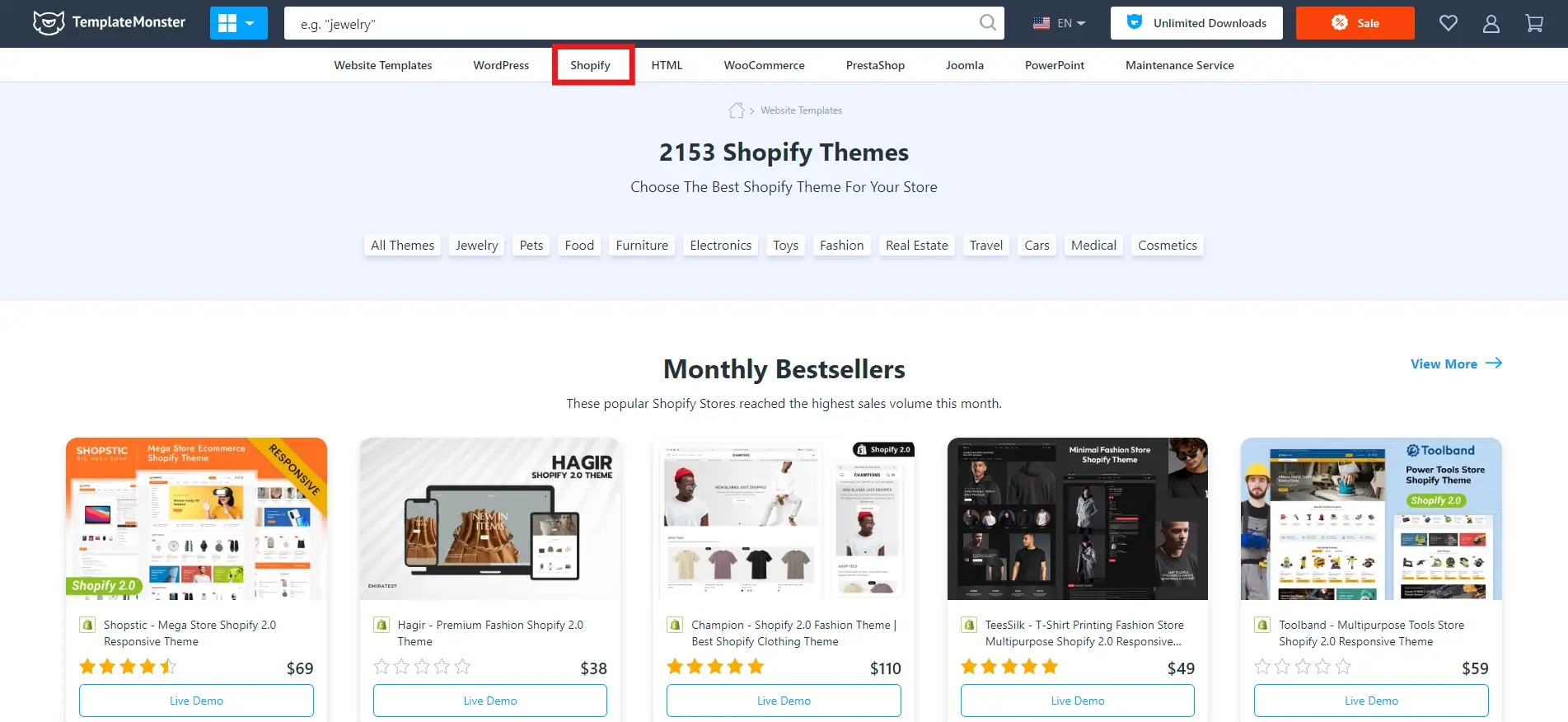 Third-party marketplaces for Shopify Theme