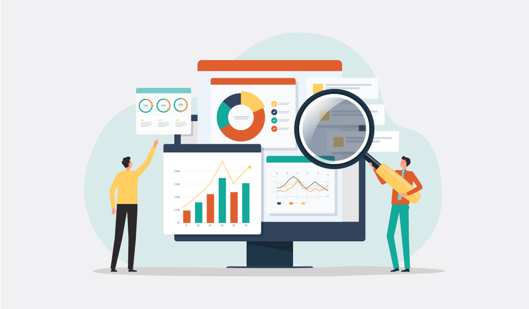 Data analysis and charts depicting SEO performance metrics, underscoring the importance of avoiding SEO misconceptions