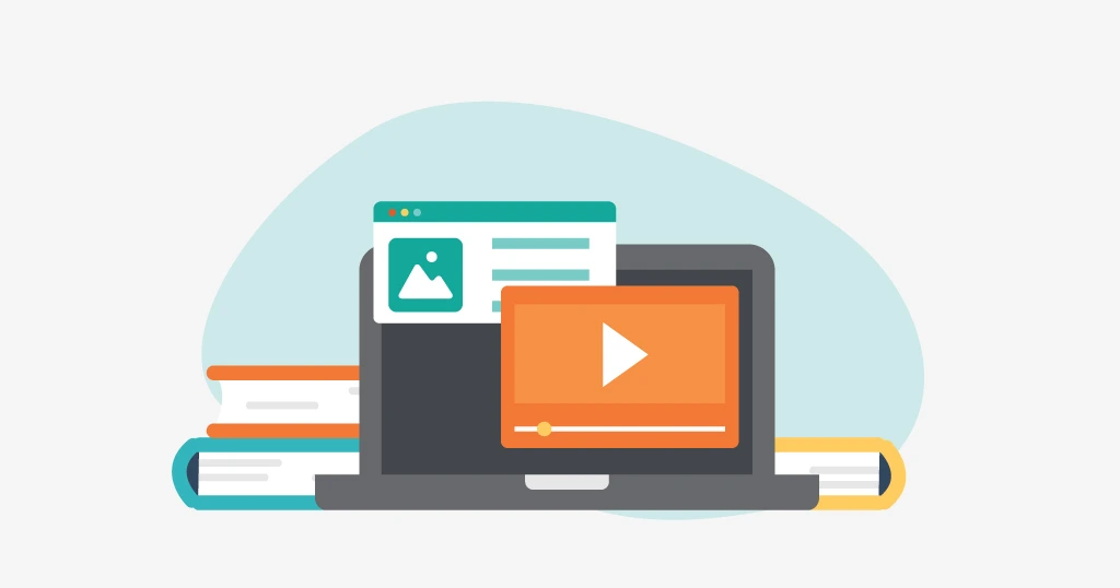 Illustration of visual and video content SEO
